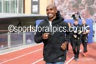 Mo Farah introduced to the crowd at the Great North CityGames. Photos: David T. Hewitson/Sports for All Pics